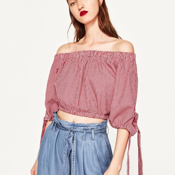 Zara Tops - Zara Gingham Top